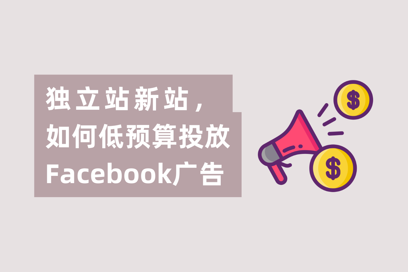 自力站新网站低预算，怎样投放Facebook广告？怎样界说小预算？